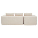 258 cm wide L sofa with three cushions (spring core + 2 plastic pocket plates) – classic, minimalist - Image 16
