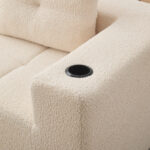 258 cm wide L sofa with three cushions (spring core + 2 plastic pocket plates) – classic, minimalist - Image 9