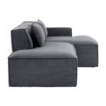 235 cm wide economy textile sofa with two cushions + feather bag - modern, simple and comfortable so - Image 20