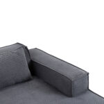 235 cm wide economy textile sofa with two cushions + feather bag - modern, simple and comfortable so - Image 21