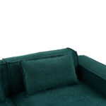 235 cm wide economy textile sofa with two cushions + feather bag - modern, simple and comfortable so - Image 16