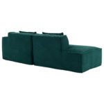 235 cm wide economy textile sofa with two cushions + feather bag - modern, simple and comfortable so - Image 19
