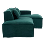 235 cm wide economy textile sofa with two cushions + feather bag - modern, simple and comfortable so - Image 20