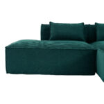 235 cm wide economy textile sofa with two cushions + feather bag - modern, simple and comfortable so - Image 21