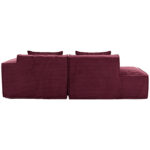 235 cm wide economy textile sofa with two cushions + feather bag - modern, simple and comfortable so - Image 14