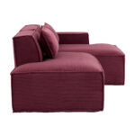 235 cm wide economy textile sofa with two cushions + feather bag - modern, simple and comfortable so - Image 17