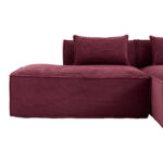 235 cm wide economy textile sofa with two cushions + feather bag - modern, simple and comfortable so - Image 18