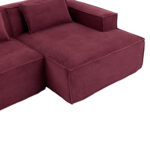 235 cm wide economy textile sofa with two cushions + feather bag - modern, simple and comfortable so - Image 19