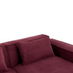 235 cm wide economy textile sofa with two cushions + feather bag - modern, simple and comfortable so - Image 20