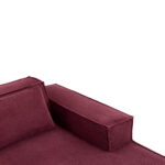 235 cm wide economy textile sofa with two cushions + feather bag - modern, simple and comfortable so - Image 21