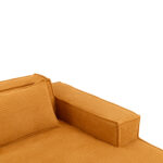 235 cm wide economy textile sofa with two cushions + feather bag - modern, simple and comfortable so - Image 20