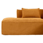 235 cm wide economy textile sofa with two cushions + feather bag - modern, simple and comfortable so - Image 21