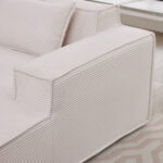 235 cm breites Economy-Textil-Sofa mit zwei Kissen + Federtasche - modernes, einfaches und komfortab - Image 10