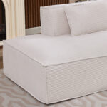 235 cm breites Economy-Textil-Sofa mit zwei Kissen + Federtasche - modernes, einfaches und komfortab - Image 11