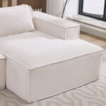 235 cm breites Economy-Textil-Sofa mit zwei Kissen + Federtasche - modernes, einfaches und komfortab - Image 13