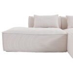 235 cm breites Economy-Textil-Sofa mit zwei Kissen + Federtasche - modernes, einfaches und komfortab - Image 15