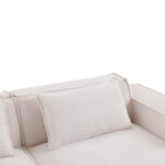 235 cm breites Economy-Textil-Sofa mit zwei Kissen + Federtasche - modernes, einfaches und komfortab - Image 16