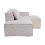235 cm breites Economy-Textil-Sofa mit zwei Kissen + Federtasche - modernes, einfaches und komfortab - Image 19