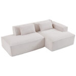 235 cm breites Economy-Textil-Sofa mit zwei Kissen + Federtasche - modernes, einfaches und komfortab - Image 23