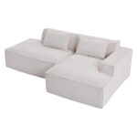 235 cm breites Economy-Textil-Sofa mit zwei Kissen + Federtasche - modernes, einfaches und komfortab - Image 25