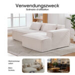 235 cm breites Economy-Textil-Sofa mit zwei Kissen + Federtasche - modernes, einfaches und komfortab - Image 5