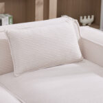 235 cm breites Economy-Textil-Sofa mit zwei Kissen + Federtasche - modernes, einfaches und komfortab - Image 9