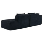 235 cm wide economy textile sofa with two cushions + feather bag - modern, simple and comfortable so - Image 14