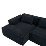 235 cm wide economy textile sofa with two cushions + feather bag - modern, simple and comfortable so - Image 18
