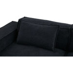 235 cm wide economy textile sofa with two cushions + feather bag - modern, simple and comfortable so - Image 19
