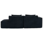 235 cm wide economy textile sofa with two cushions + feather bag - modern, simple and comfortable so - Image 23