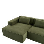 235 cm wide economy textile sofa with two cushions + feather bag - modern, simple and comfortable so - Image 14