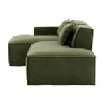 235 cm wide economy textile sofa with two cushions + feather bag - modern, simple and comfortable so - Image 20