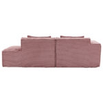 235 cm wide economy textile sofa with two cushions + feather bag - modern, simple and comfortable so - Image 14