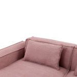 235 cm wide economy textile sofa with two cushions + feather bag - modern, simple and comfortable so - Image 17