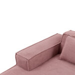 235 cm wide economy textile sofa with two cushions + feather bag - modern, simple and comfortable so - Image 19