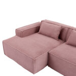 235 cm wide economy textile sofa with two cushions + feather bag - modern, simple and comfortable so - Image 21