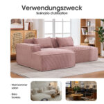 235 cm wide economy textile sofa with two cushions + feather bag - modern, simple and comfortable so - Image 4