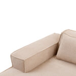 235 cm wide economy textile sofa with two cushions + feather bag - modern, simple and comfortable so - Image 15