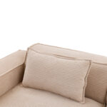 235 cm wide economy textile sofa with two cushions + feather bag - modern, simple and comfortable so - Image 17