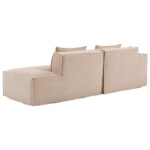 235 cm wide economy textile sofa with two cushions + feather bag - modern, simple and comfortable so - Image 20