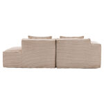 235 cm wide economy textile sofa with two cushions + feather bag - modern, simple and comfortable so - Image 26