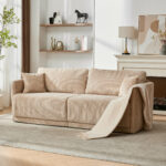 Modern Minimalist Fabric Sofa with Multifunctional Conversion - Comfortable Sleeper Sofa for Living