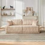 Modern Minimalist Fabric Sofa with Multifunctional Conversion - Comfortable Sleeper Sofa for Living - Image 2