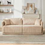 Modern Minimalist Fabric Sofa with Multifunctional Conversion - Comfortable Sleeper Sofa for Living - Image 4