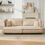 Modern Minimalist Fabric Sofa with Multifunctional Conversion - Comfortable Sleeper Sofa for Living - Image 6
