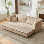 Modern Minimalist Fabric Sofa with Multifunctional Conversion - Comfortable Sleeper Sofa for Living - Image 7