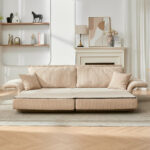 Modern Minimalist Fabric Sofa with Multifunctional Conversion - Comfortable Sleeper Sofa for Living - Image 9
