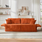 Modern Minimalist Fabric Sofa with Multifunctional Conversion - Comfortable Sleeper Sofa for Living - Image 4