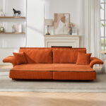 Modern Minimalist Fabric Sofa with Multifunctional Conversion - Comfortable Sleeper Sofa for Living - Image 6