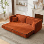Modern Minimalist Fabric Sofa with Multifunctional Conversion - Comfortable Sleeper Sofa for Living - Image 9